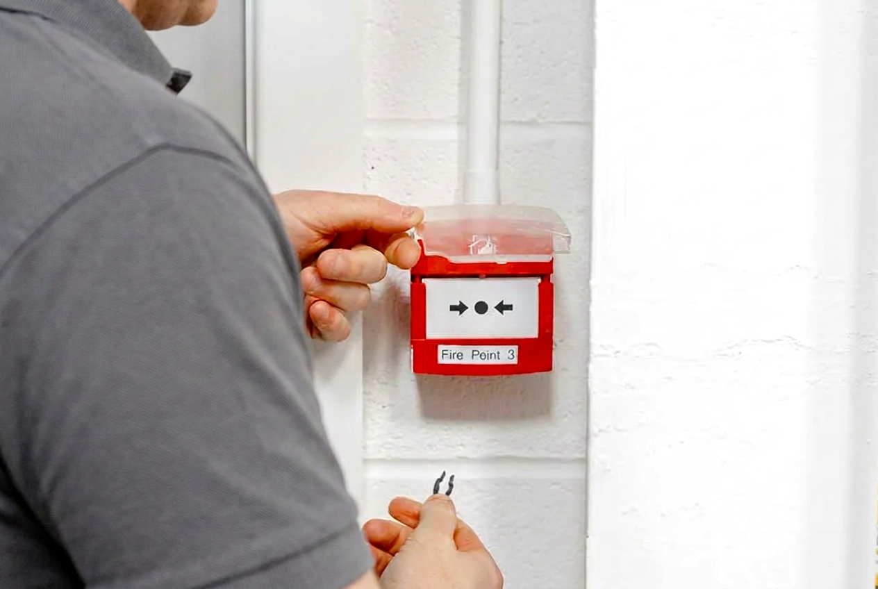 Propcare EFS engineer testing life safety systems on site